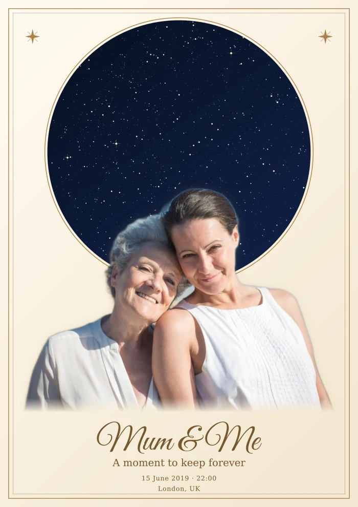 Classic cream: the Mum and Me family design, exactly as shown on the OurStars Facebook cover